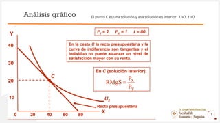 Análisis gráfico
7
Dr. Jorge Pablo Rivas Díaz
El punto C es una solución y esa solución es interior: X >0, Y >0
 