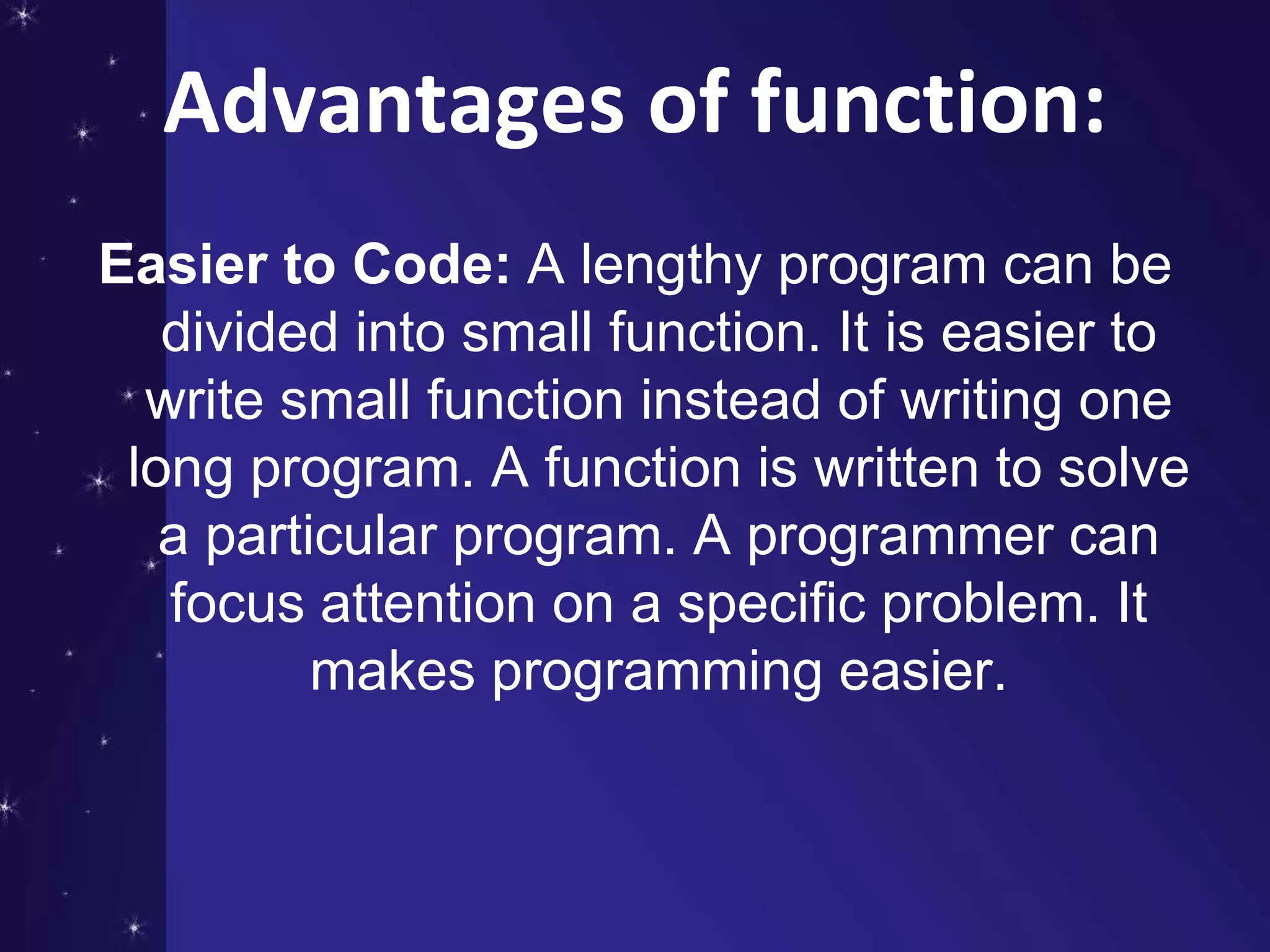Function in C++ | PPT