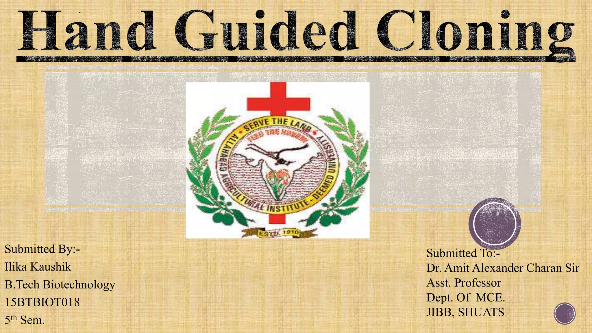 Hand Guided Cloning PPT