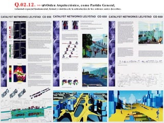 Q.02.12.  >>  un  Orden Arquitectónico, como Partido General,  voluntad espacial fundamental, formal y sintética de la articulación de los ordenes antes descritos. 