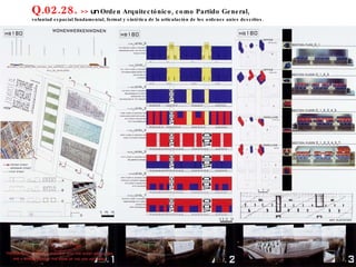 Q.02.28.  >>  un  Orden Arquitectónico, como Partido General,  voluntad espacial fundamental, formal y sintética de la articulación de los ordenes antes descritos. 