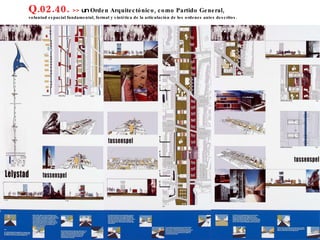 Q.02.40.  >>  un  Orden Arquitectónico, como Partido General,  voluntad espacial fundamental, formal y sintética de la articulación de los ordenes antes descritos. 