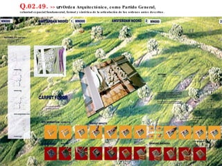 Q.02.49.  >>  un  Orden Arquitectónico, como Partido General,  voluntad espacial fundamental, formal y sintética de la articulación de los ordenes antes descritos. 