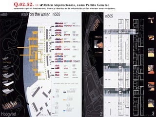 Q.02.52.  >>  un  Orden Arquitectónico, como Partido General,  voluntad espacial fundamental, formal y sintética de la articulación de los ordenes antes descritos. 