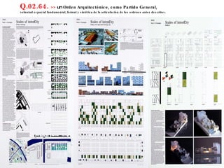 Q.02.64.  >>  un  Orden Arquitectónico, como Partido General,  voluntad espacial fundamental, formal y sintética de la articulación de los ordenes antes descritos. 