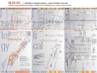 Q.02.02.  >>  un  Orden Arquitectónico, como Partido General,  voluntad espacial fundamental, formal y sintética de la articulación de los ordenes antes descritos. 