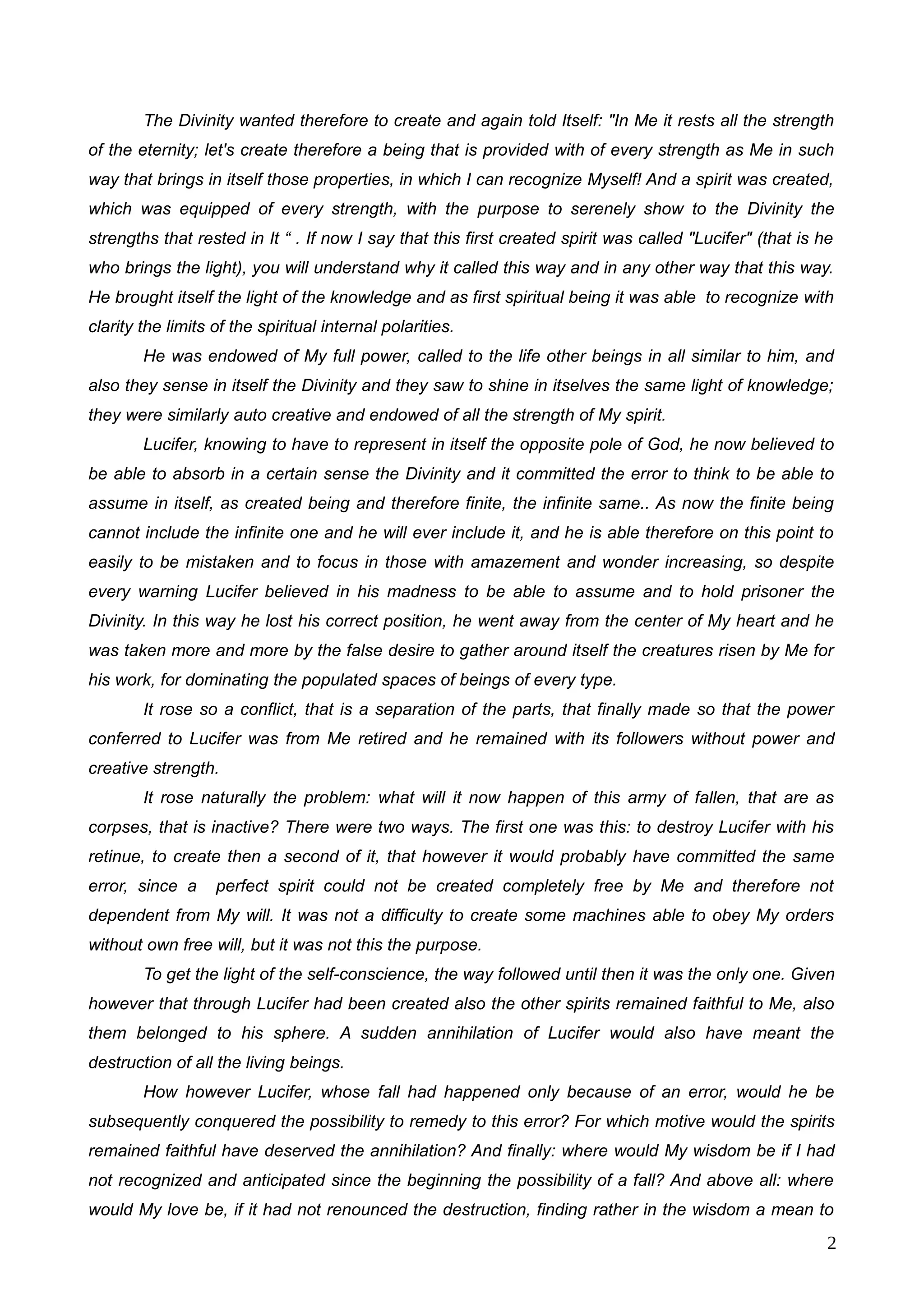 018a - THE ERRORS OF LUCIFER, THE CREATION AND THE MANNERS TO SAVE THE ...