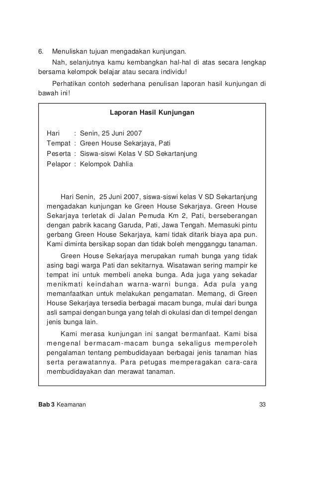 Contoh Laporan Lisan Urasmi