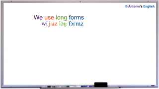 19. Short and long forms - Formas cortas y largas | PDF