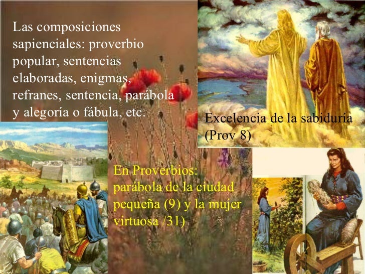 Resultado de imagen para principio y sentencias de la literatura sapiencial