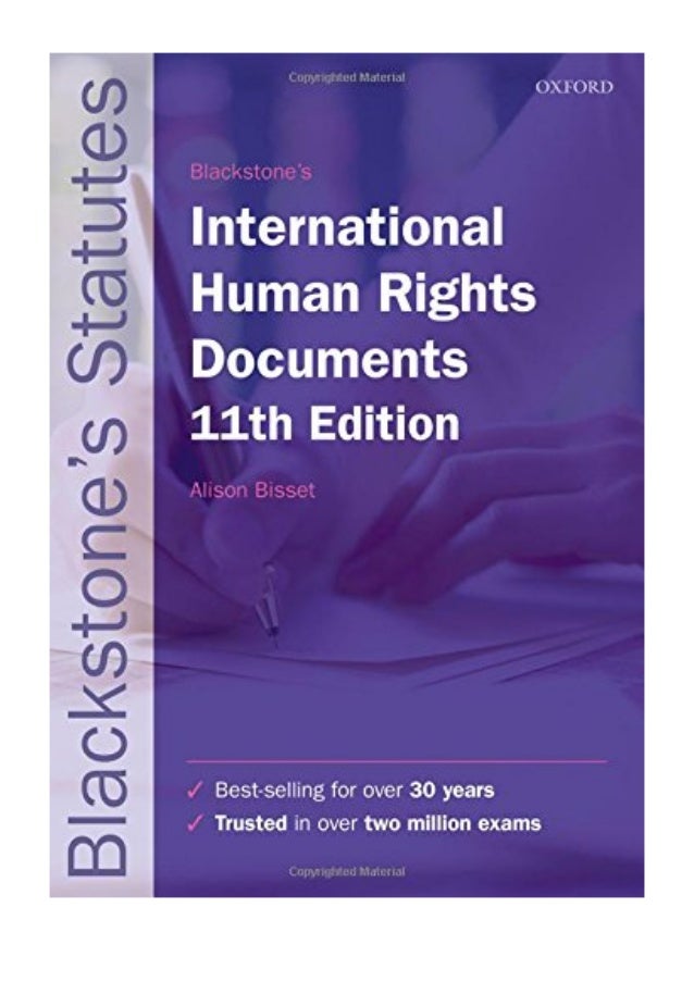 Blackstone's International Human Rights Documents PDF Blackstone's