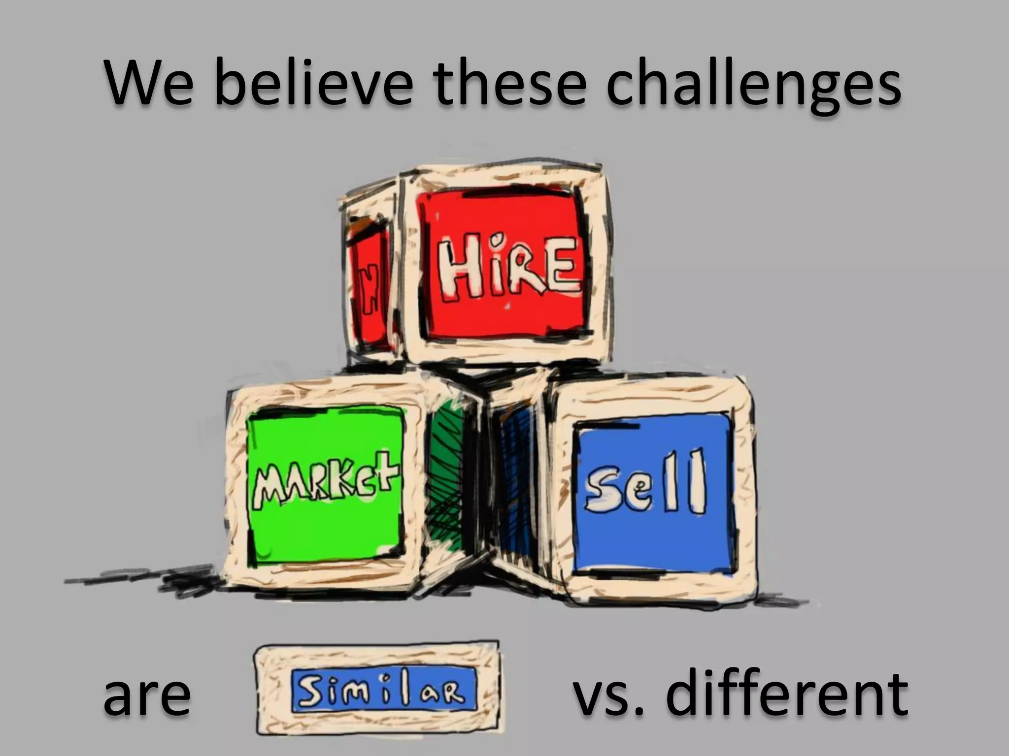 We believe these challenges
are vs. different
 
