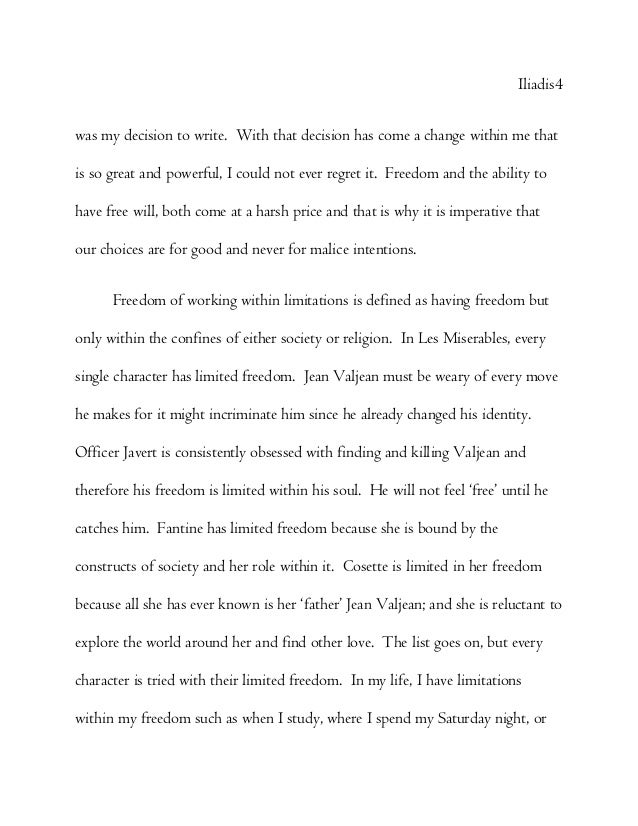 English essay on freedom