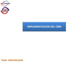 TEAM CONFIABILIDAD 
IMPLEMENTACION DEL CBM 
 