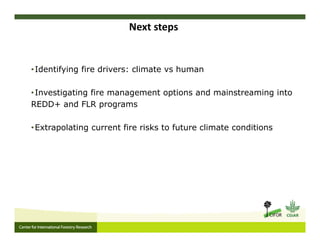 FIRE IN THE TROPICS: Understanding, foreseeing and acting on future fire risk in tropical landscapes 