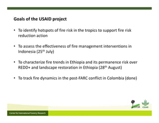 FIRE IN THE TROPICS: Understanding, foreseeing and acting on future fire risk in tropical landscapes 