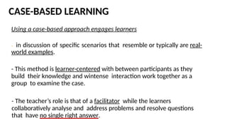 Effective Case-Based Learning and Didactics in Teacher Education | PPTX