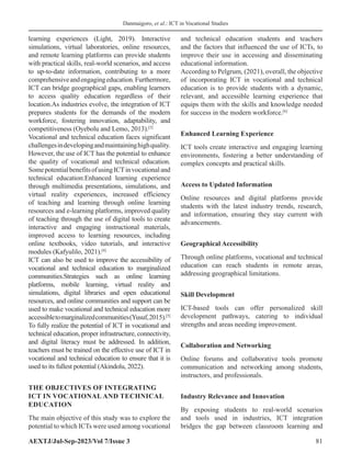 Exploring Potential of Information and Communication Technology in ...