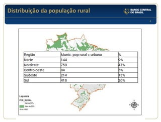 4 
Distribuição da população rural 
 