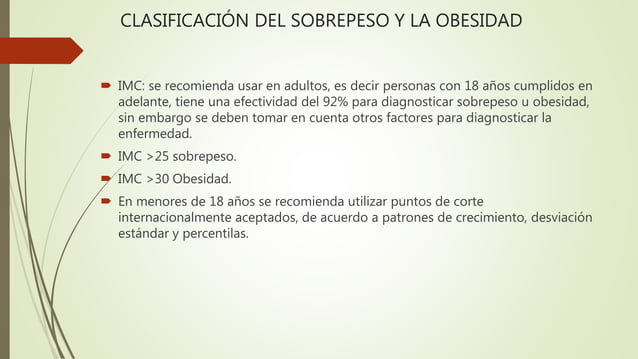 GPC: PREVENCION, DIAGNOSTICO Y TRATAMIENTO DEL SOBREPESO Y OBESIDAD EXOGENA