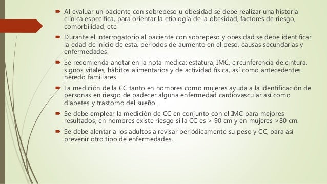 GPC: PREVENCION, DIAGNOSTICO Y TRATAMIENTO DEL SOBREPESO Y GPC: PREVENCION, DIAGNOSTICO Y TRATAMIENTO DEL SOBREPESO Y