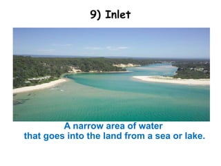 Example Of Alake Inlet Earth's Landforms: Shapes structures of the World | PPTX