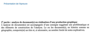 Présentation de l’épreuve
 