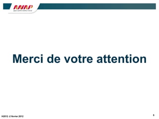 Merci de votre attention



                                     6
H2012 -2 février 2012
 