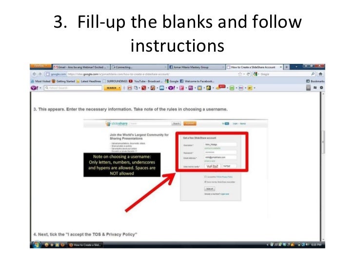 slideshare account