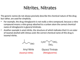 Medicinal Chemistry of Anti Anginal Drugs | PPTX