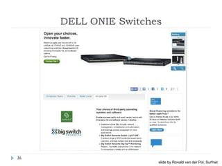 DELL ONIE Switches
36
slide by Ronald van der Pol, Surfnet
 