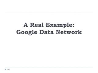 A Real Example:
Google Data Network
44
 