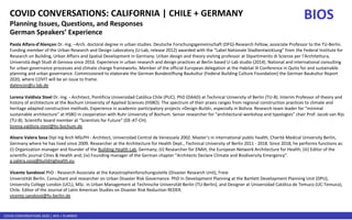 COVID CONVERSATIONS 2020 | APA + PLANRED
German Speakers’ Experience
BIOSCOVID CONVERSATIONS: CALIFORNIA | CHILE + GERMANY...