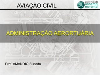 1
Prof. AMANDIO Furtado
AVIAÇÃO CIVIL
ADMINISTRAÇÃO AERORTUÁRIA
 