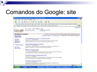 Comandos do Google: site 