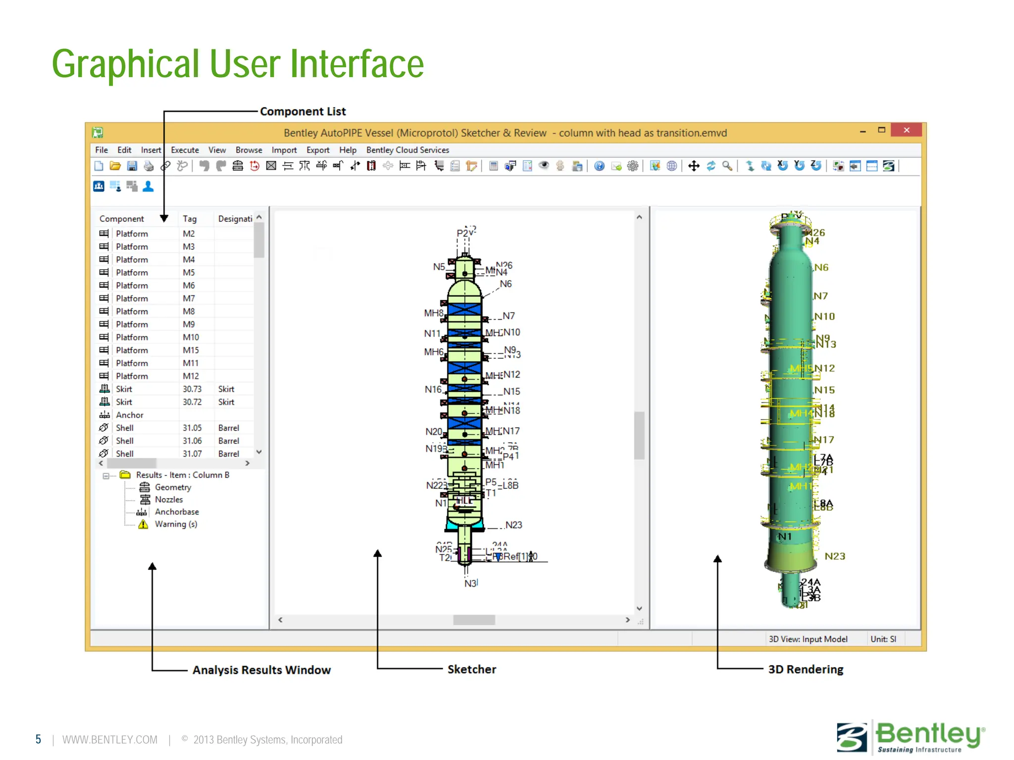 5 | WWW.BENTLEY.COM | © 2013 Bentley Systems, Incorporated
Graphical User Interface
 