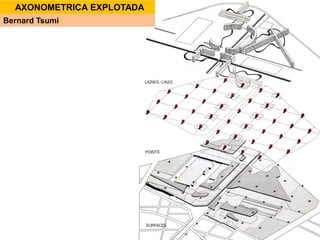 AXONOMETRICA EXPLOTADA
Bernard Tsumi
 