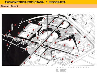 Bernard Tsumi
AXONOMETRICA EXPLOTADA / INFOGRAFIA
 
