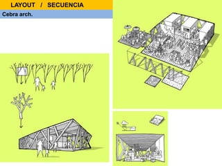 Cebra arch.
LAYOUT / SECUENCIA
 