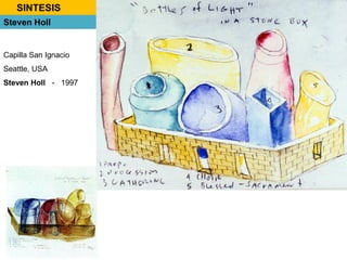 Capilla San Ignacio
Seattle, USA
Steven Holl - 1997
SINTESIS
Steven Holl
 