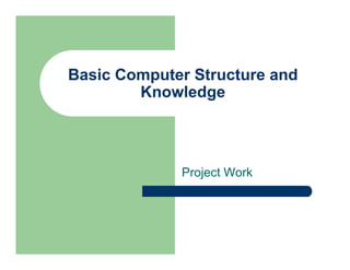 Basic Computer Structure and
Knowledge

Project Work

 