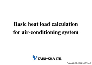 Basic heat load calculation for air conditioning | PDF