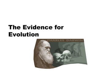 The Evidence for
Evolution

 