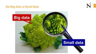 Del Big Data al Small Data
Big data
Small data
 