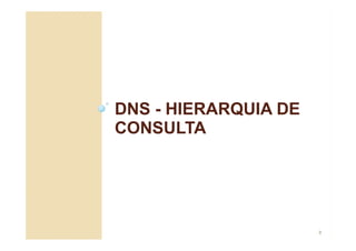 DNS - HIERARQUIA DE
CONSULTA
8
 