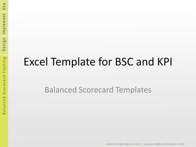 Balanced Scorecard Templates PPT