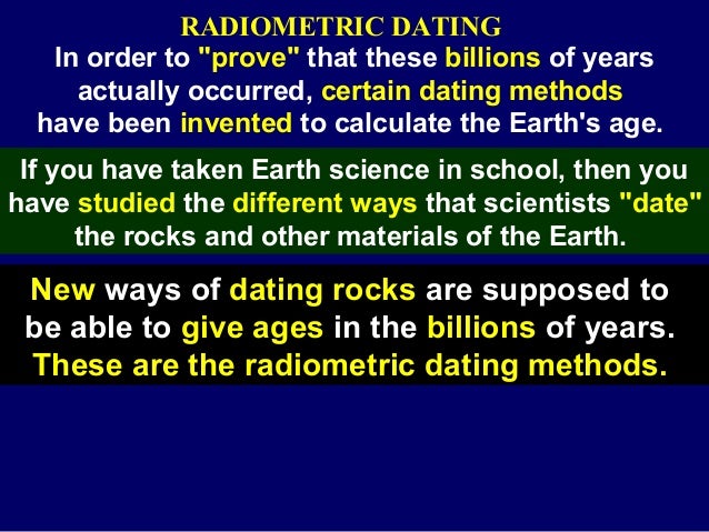 Three assumptions of radiometric dating