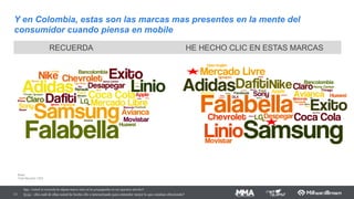 77
62
72
74
68
71
68
60
63
65
52
62
89
92
89
92
88
86
88
87
83
87
81
80
ATIVIDADES NOS DISPOSITIVOS MÓVEIS  INFORMAÇÃO
33 Q.26 - Para quais atividades você utiliza os seus aparelhos/dispositivos móveis?
Fazer
ligações
89%
Navegar na
internet
87%
Acessar o e-
mail
85%
Millenials Ger Y
Ger X Boomers
MEDIANoticias, esportes
empregos,
viagens, etc
71%
GPS
WAZE (etc)
61%
Pesquisar
preços
67%
Já no quesito informação, vê-se um equilíbrio grande entre as gerações. Desde fazer ligações até usar o GPS e pesquisar
preços de produtos faz parte da realidade de mais da metade das gerações.
72
63
62
45
2015
Pesquisar
preços
60%
Base: 302/ 302/ 303/ 293
 