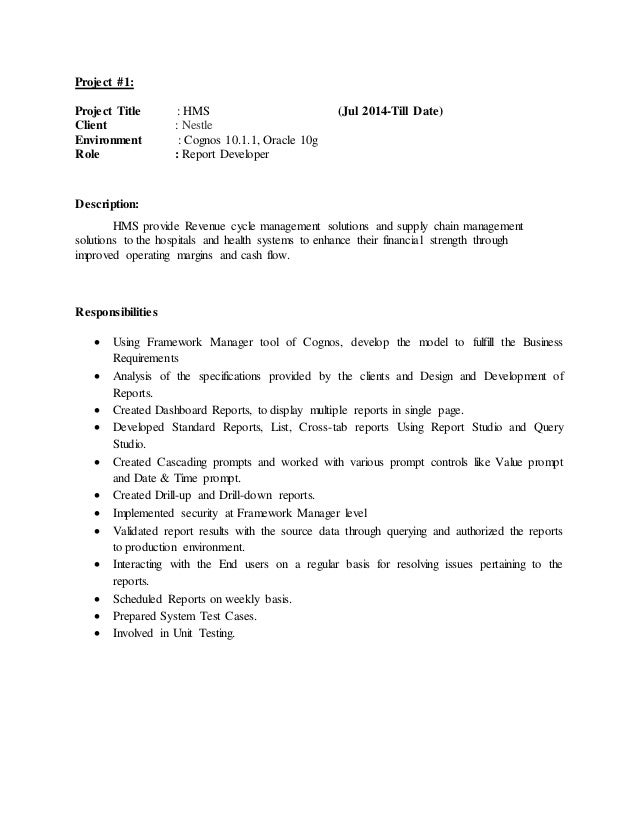 cognos tester sle resume charan cognos resume cognos tester sle resume charan cognos resume