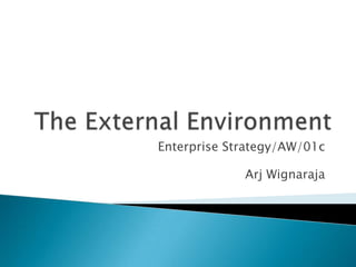 Enterprise Strategy/AW/01c

             Arj Wignaraja
 